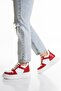 Red Detailed White High-Top Sneaker - 5
