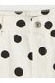 Özmarka New Season Ecru High Waist Polka Dot Mini Jean Skirt - 6