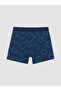 Ozmarka New Season Navy Blue Cotton Flexible Men's Boxer 3-Pack - 2