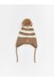 Özmarka New Season Beige Pompom Detailed Baby Boy Beanie