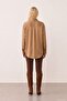 Button Detailed Shirt Tan - 3