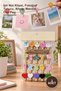 3 Pieces of Wooden Note Holder Pegs with String – Stringed Note Clip, Photo Holder, Wooden Peg, Clip Peg