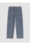 Özmarka New Season Indigo Baggy Fit Men's Cargo Jean Trousers - 5