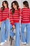 Women's Trend Degaje Collar Striped Sweater - 3
