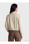 Peak New Season Beige Shirt Collar Women's Leather Look Coat - 3