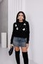 Pearl Sweater with Butterfly Lace Accessories