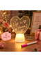Heart Led Lighted Plexiglass Scribble Board - Summer Erase and Reuse (Pen Included) - 3