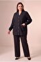 Ribbed Plus Size Knitted Cardigan Black - 4