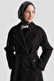Raglan Sleeve Stamp Coat Black - 6