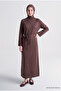 Basic Knitwear Dress Light Brown - 3