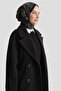 Raglan Sleeve Stamp Coat Black - 5