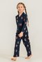 Mother Daughter Navy Blue Shirt Pajama Set, 100% Cotton, Adult and Kids Pajamas Prices Are Per Piece - 4
