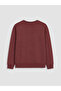 Özmarka New Season Burgundy Girls' Soft Touch Sweatshirt - 4