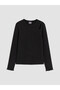 Crew neck t-shirt with window detail for girls