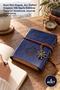 4 Pieces Compass Leather Notebook – Faux Leather Cover, Memory Notebook Unlined 150 Pages Vintage Design Notebook Journal