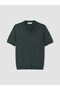 Ozmarka New Season Green Short Sleeve Polo Collar Men's Knitwear Sweater - 5
