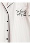 Ozmarka New Season Ecru Shirt Collar Embroidered Women's Pajama Top - 5