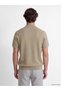 Peak New Season Beige Polo Collar Men's Knitwear T-Shirt - 4