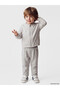 White Crew Neck Baby Boy Zippered Sweatshirt - 3