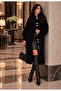 Women's Black Soft Buttoned Angora Knitted Cardigan - 3