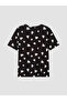 Ozmarka New Season Black Heart Patterned Women's Shorts Pajama Set - 7