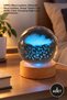 2 Pieces of Color Changing Glass Globes with Rain Cloud Design – USB Desk Lamp, Decorative Night Light, Glass Globe with Wooden Base, Color Changing Night Light