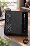 3-Piece Leather Patterned Notebook Pen Set – Boxed Gift Set, Black Patterned Box, Metal Roller Pen, Notebook Pen, Corporate Promotion