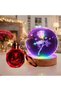 3-Piece I Love You Design Lighted Glass Globe and Crystal Keychain Set – Glass Globe with Usb, Wooden Base Decoration, Light-Changing Keychain, Gift Keychain - 2