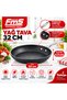 Granite Galaxy Oil Pan |   32 cm |   Black |   Non-Stick & Scratch-Resistant |   Oil-Free Cooking - 5