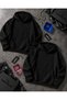 Lover - Friend Couple Combination Bullet and Suki Back Printed Special Design Hooded Sweatshirt 2-Piece Set - 2