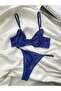 Lace Underwire Stylish Lingerie Set - Brode Set - 4