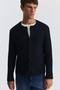 Ribbed Button Closure T-Shirt - 8