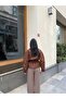 Women's Stand Collar Belted Suede Jacket - 7