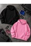 Lover - Friend Couple Combination Midnight and Roseline Back Printed Special Design Hooded Sweatshirt Set of 2 - 2
