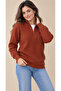 Women's Half Zipper High Neck Slim Knit Sweater Kpln - 4