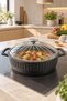 Bella Flat Pot 26 cm Granite Glass Lid Cast Iron Induction Base - 3