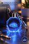1 Piece Galaxy Planet Design Illuminated Crystal Keychain – Color-Changing Light, Crystal Glass Material, Glows in the Dark Crystal Keychain Space Keyring