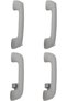 مقبض سحب للسقف من البلاستيك ABS رمادي اللون مكون من 4 قطع 2007-2013