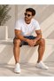 Men's Striped Shorts 100% Cotton 3 Yarns Without Pile Comfortable Cut Casual Sports Shorts - 7