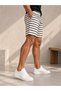 Men's Striped Shorts 100% Cotton 3 Yarns Without Pile Comfortable Cut Casual Sports Shorts - 5
