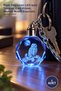1 Piece Owl Design Illuminated Crystal Keychain – Color-Changing Led Light Design, Glass Crystal, Owl Motif Keychain