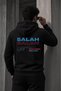 Men's 100% Cotton Black Salah Print Loose Fit Sweatshirt Hoodie