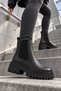 Matric Genuine Leather Elastic Casual Women's Chelsea Boots - 8