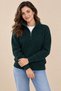 Women's Half Zipper High Neck Slim Knit Sweater Kpln - 2