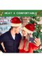 Christmas Hat, LED Santa Hat, Red Plush Side Luminous Santa Hat with Cuddly Soft Bobble Adult Santa Hats for Christmas, New Year, Holiday Party - 5