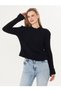 Women's Soft Plush Textured Half Turtleneck Knitwear Sweater - 3