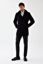 Pagano Men's Black Slim Fit Cashmere Coat - 3