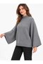 Asez Boutique Women's Turtleneck Bat Sleeve Oversize Knitwear Sweater - 4
