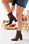 Serbi̇s Double Buckle Heel Women's Boots 6 cm Heel Length