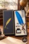 2-Piece Ink Dip Pen Set – Feathered Metal Nib Dip Pen, 5 Nibs, Ink and Desktop Apparatus, Calligraphy Pen
